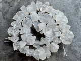 Crystal Quartz  | Rough Raw Stone Beads | 10-15mm