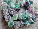 Rainbow Fluorite  | Rough Raw Stone Beads | 10-15mm