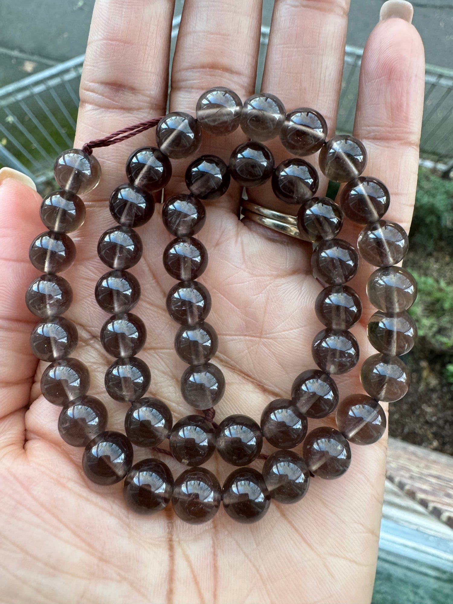 Smoky Quartz | Round Beads | 8mm