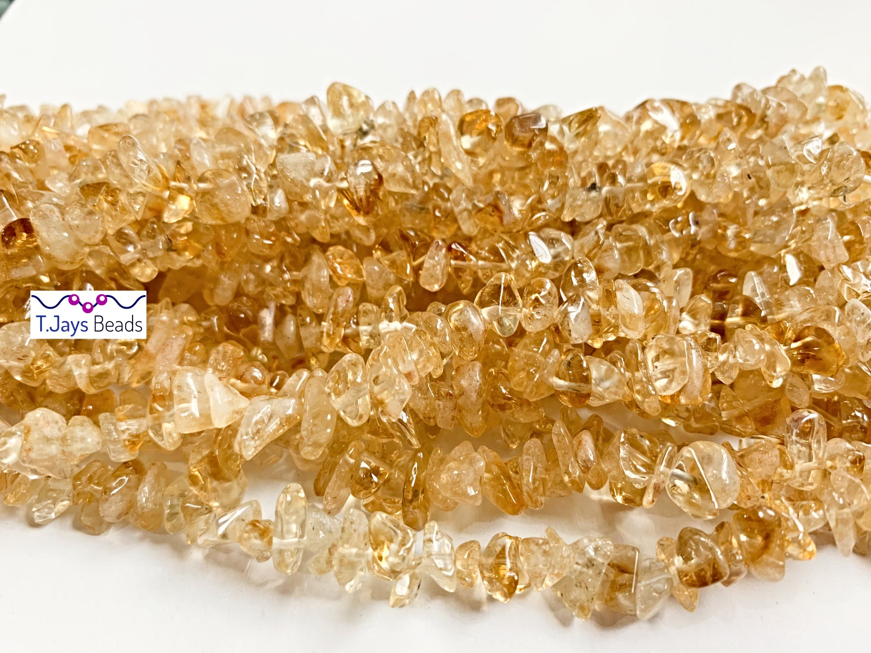 citrine chip beads