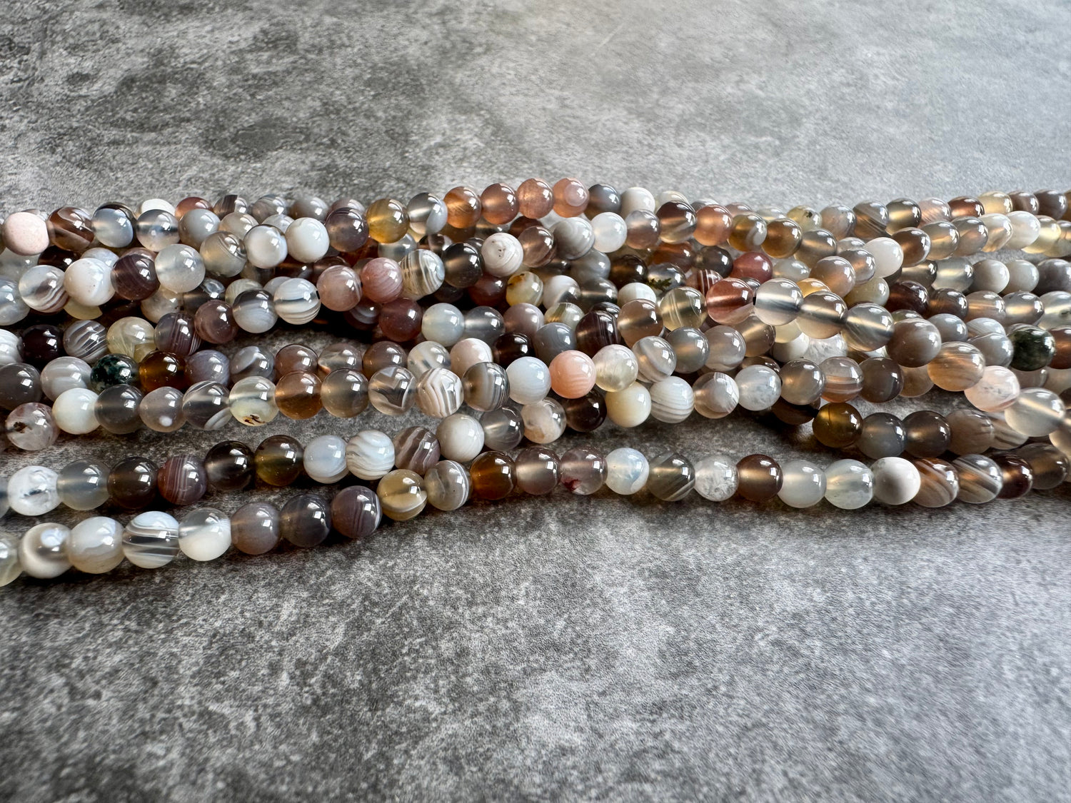 Botswana Agate | Round Beads | 4mm