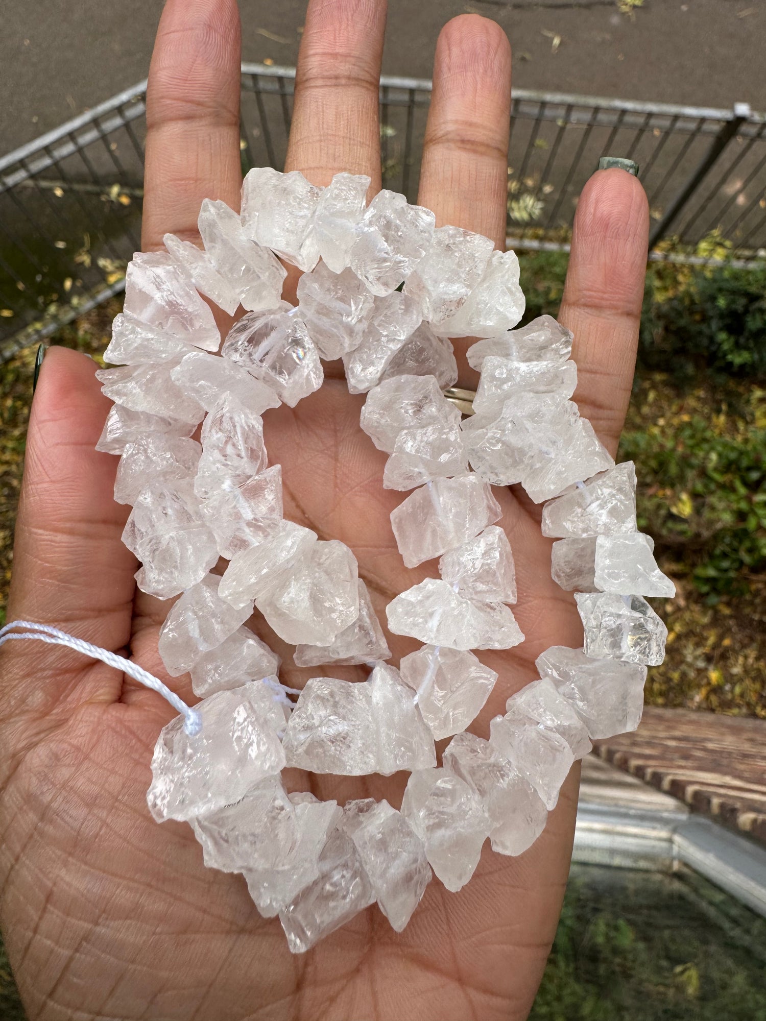 Crystal Quartz  | Rough Raw Stone Beads | 10-15mm