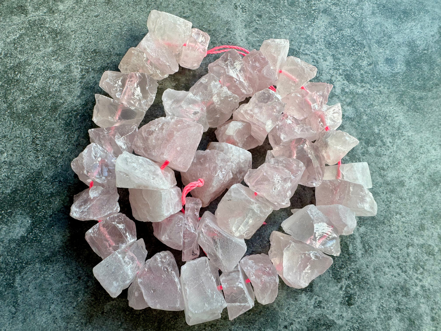 Rose Quartz  | Rough Raw Stone Beads | 10-15mm