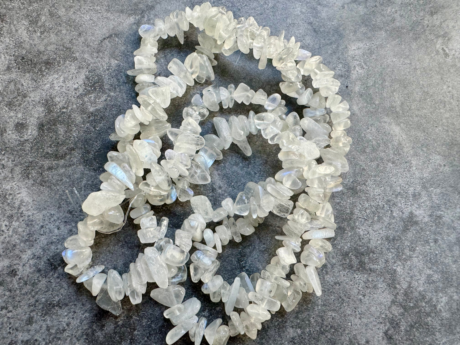 Moonstone | Chip Beads | 5-8mm | 32" String | A Grade