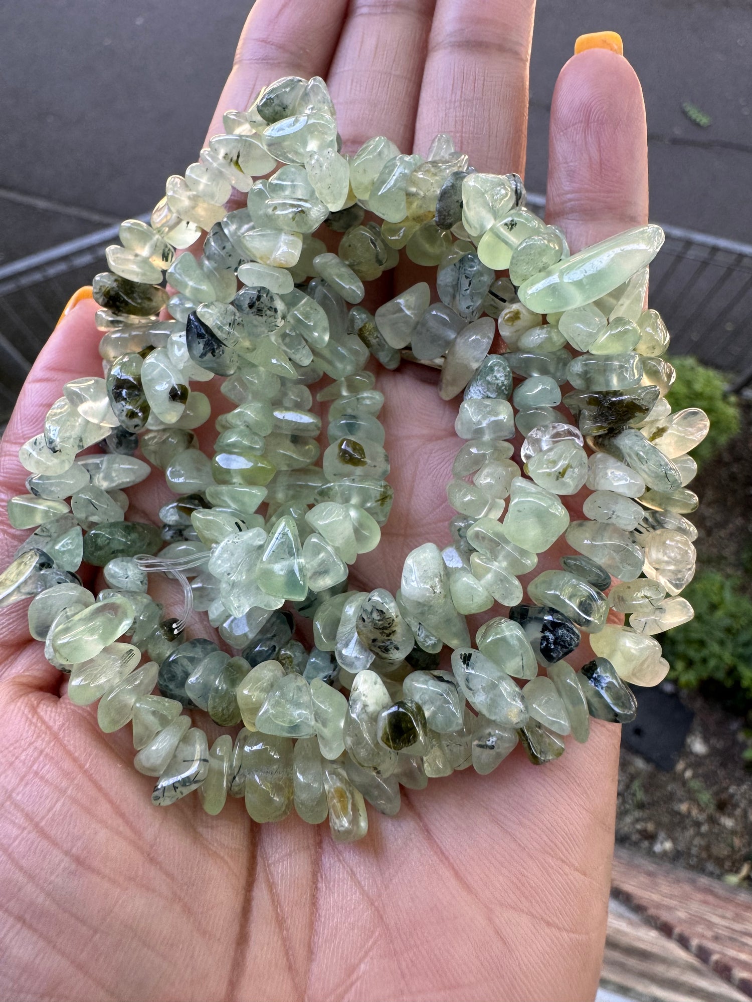 Prehnite | Chip Beads | 5-8mm