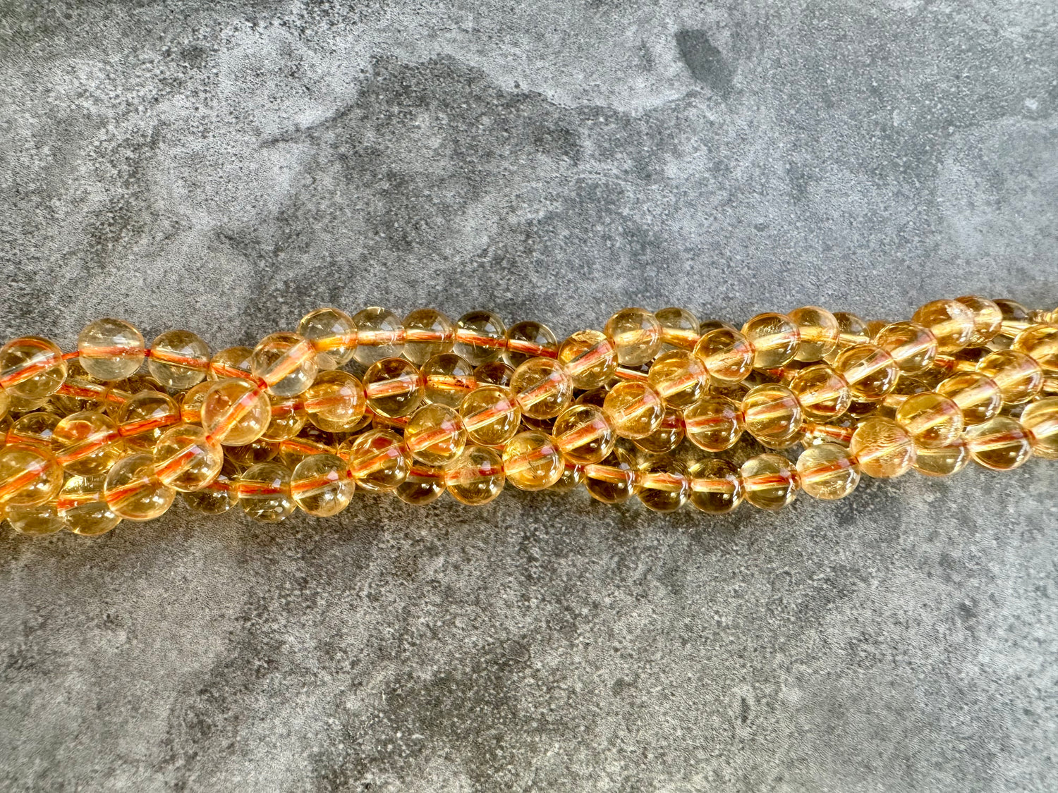 Citrine | Round Beads | 6mm | A Grade