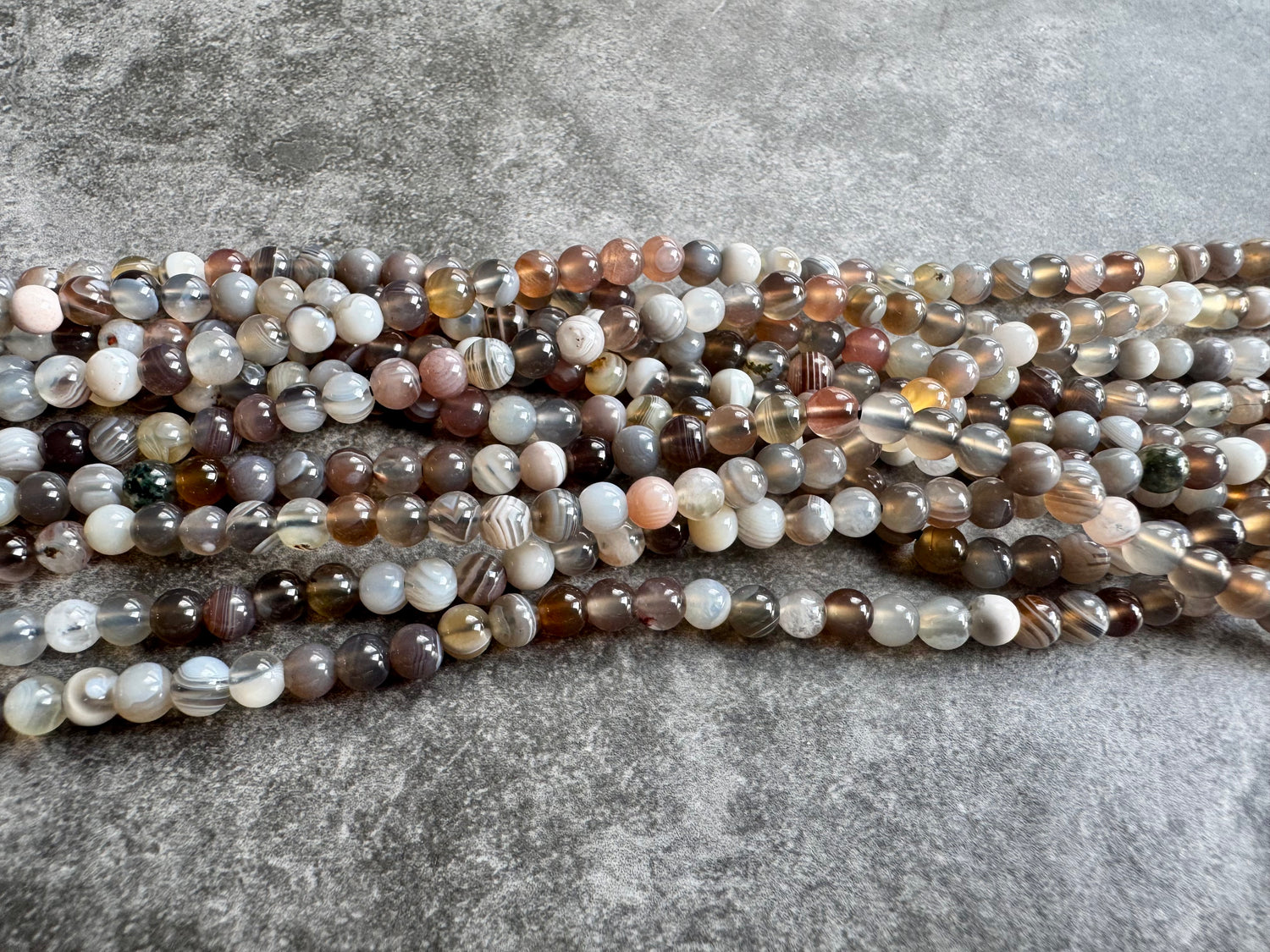 Botswana Agate | Round Beads | 4mm