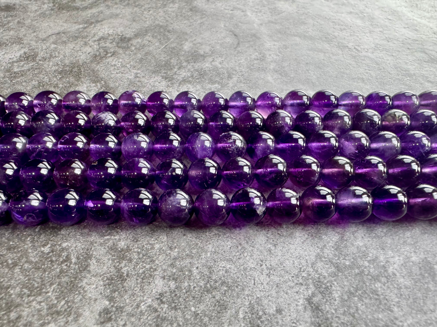 Amethyst | Round Beads | 8mm | AB Grade