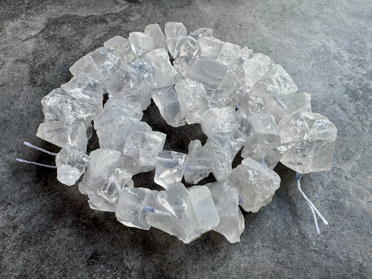 Crystal Quartz  | Rough Raw Stone Beads | 10-15mm