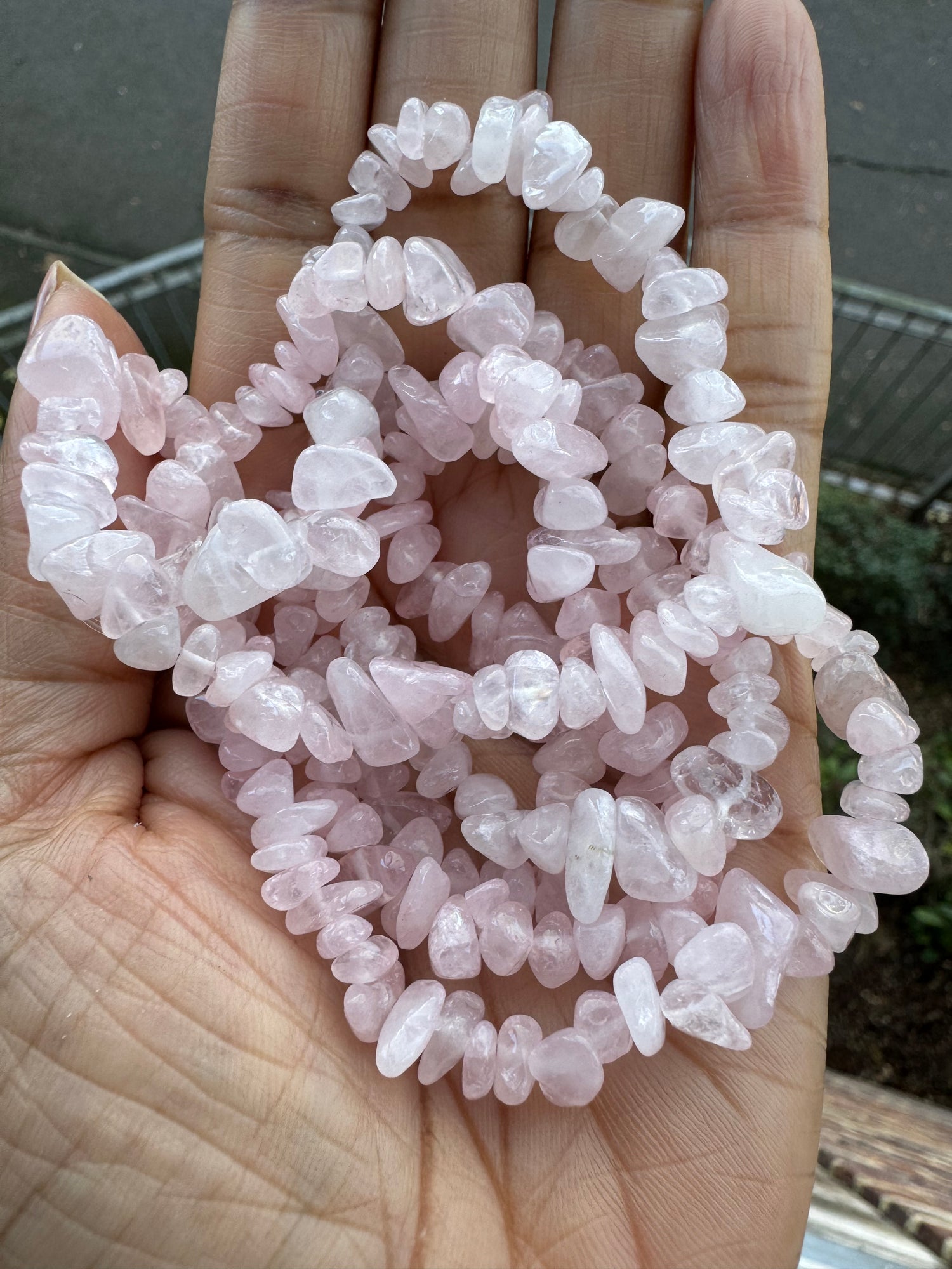 Rose Quartz | Chip Beads | 5-8mm | 32" String