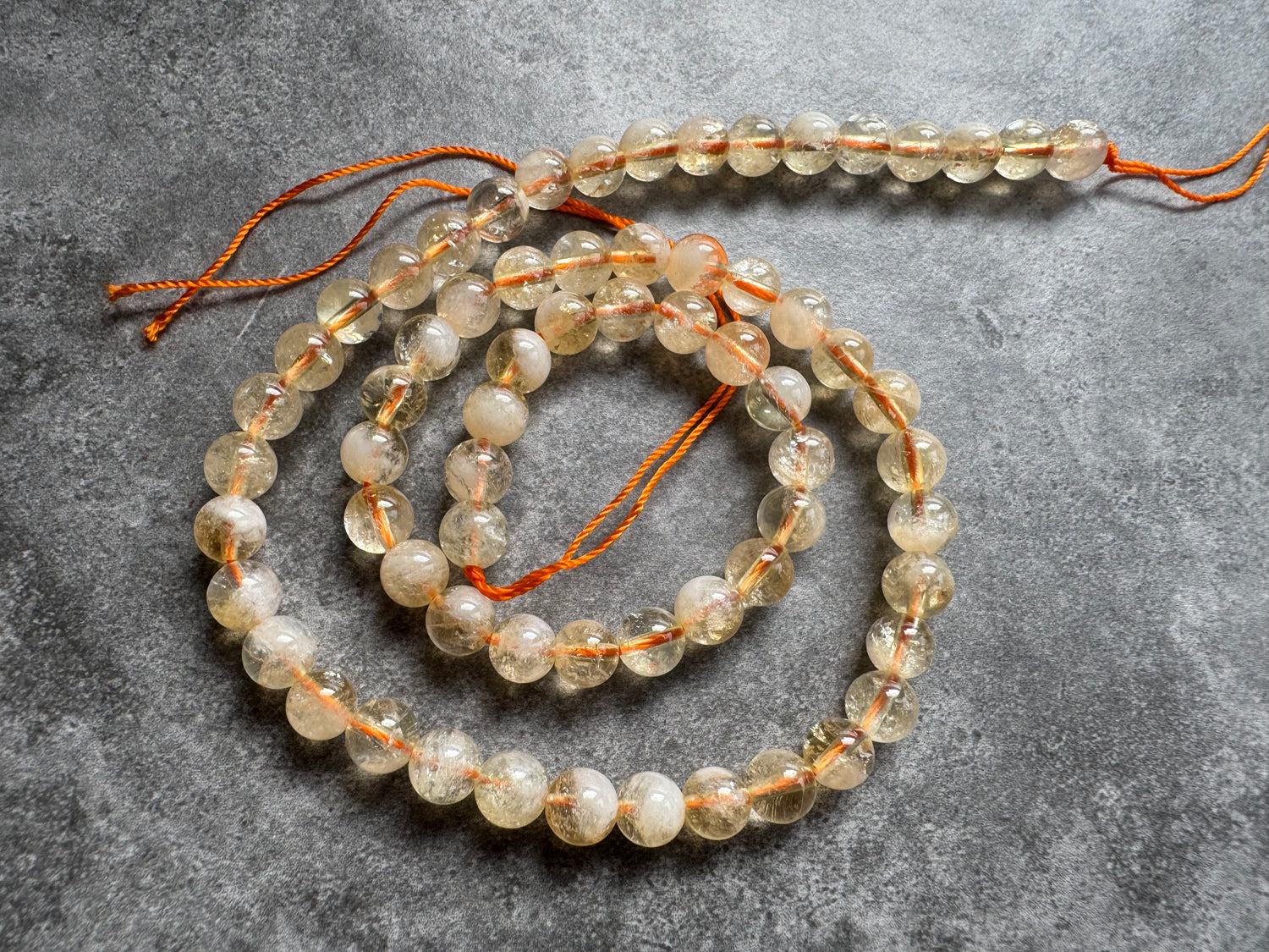 Citrine | Round Beads | 6mm | B Grade