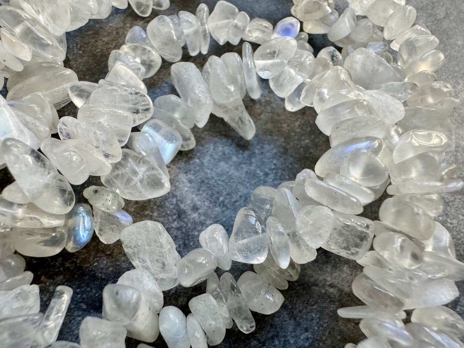 Moonstone | Chip Beads | 5-8mm | 32" String | A Grade