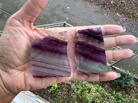 Rainbow Fluorite| Rough Slabs | Gemstone Crystals | 10-8cm