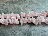 Rose Quartz  | Rough Raw Stone Beads | 10-15mm