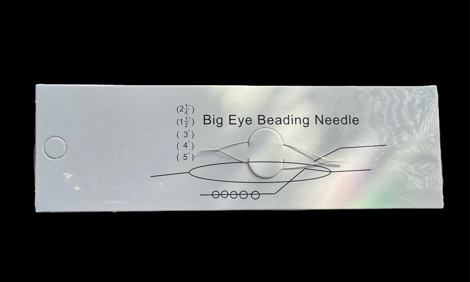 Collapsible Stainless Steel Big Eye Beading Needle (12.5cm length)