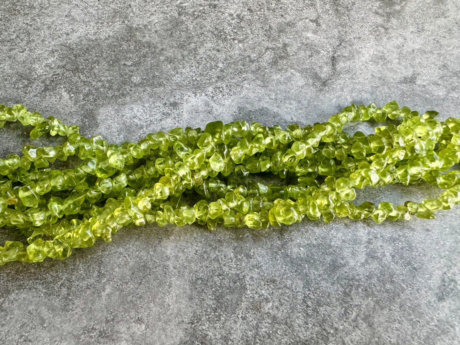 Peridot Chip | Chip Beads | 5-8mm | 33" String