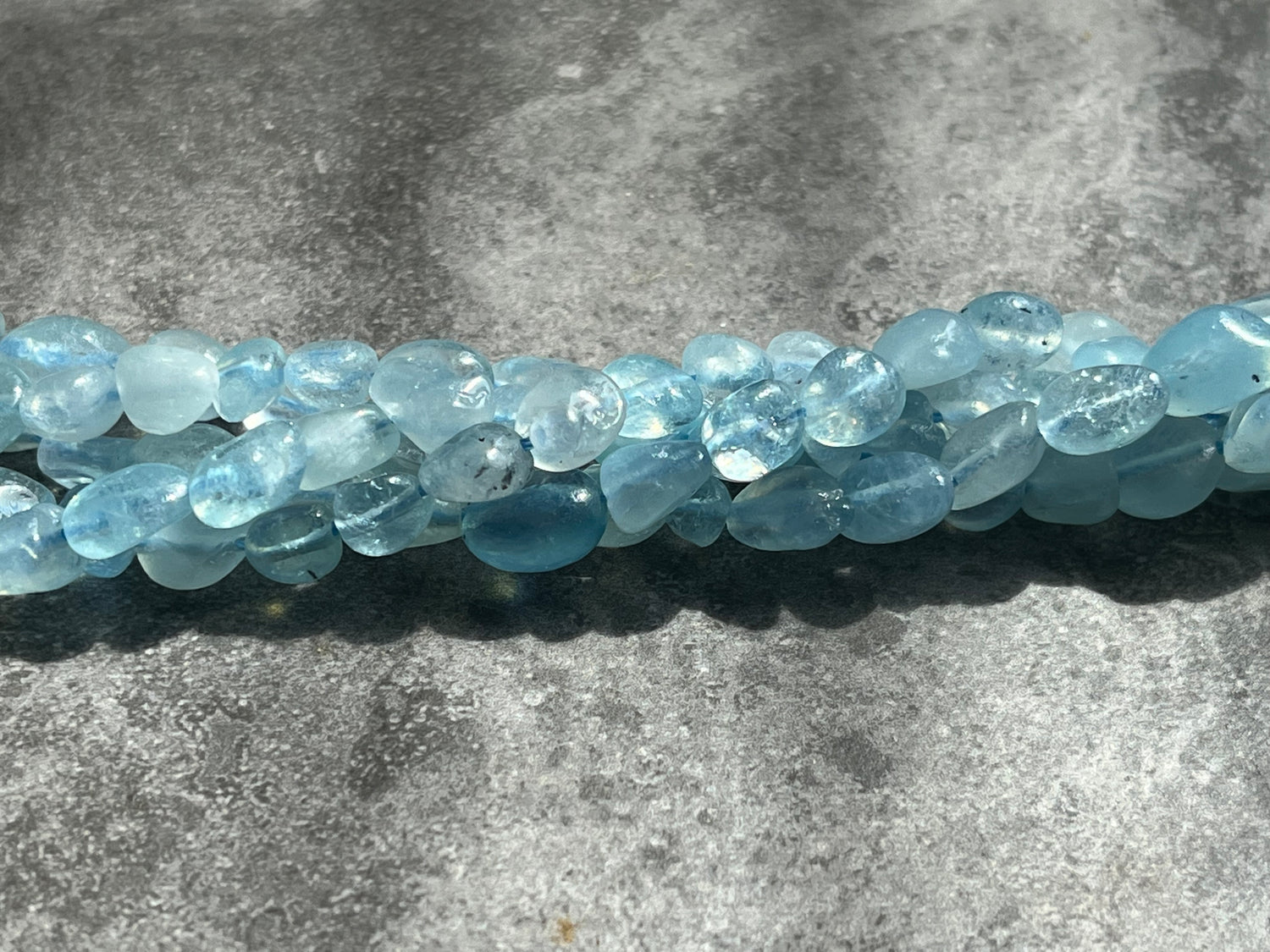 Aquamarine | Nugget Beads | 6-8mm | A Grade