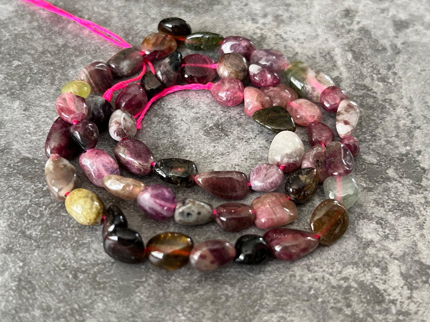 Mixed Colour Tourmaline | Nuggets Beads | 6-8mm