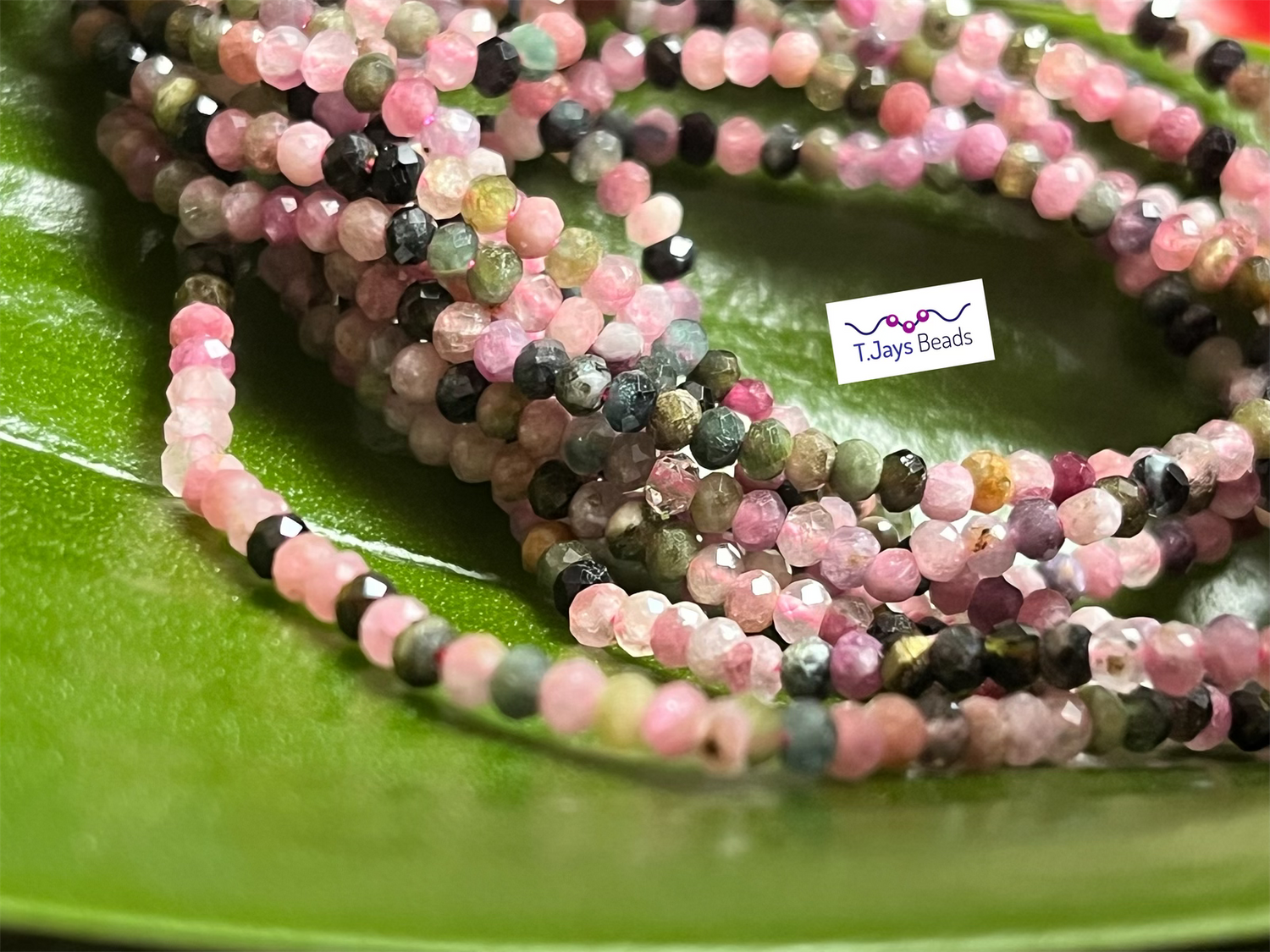 Mixed Colour Tourmaline | Faceted Rondelle Beads | 2-3mm