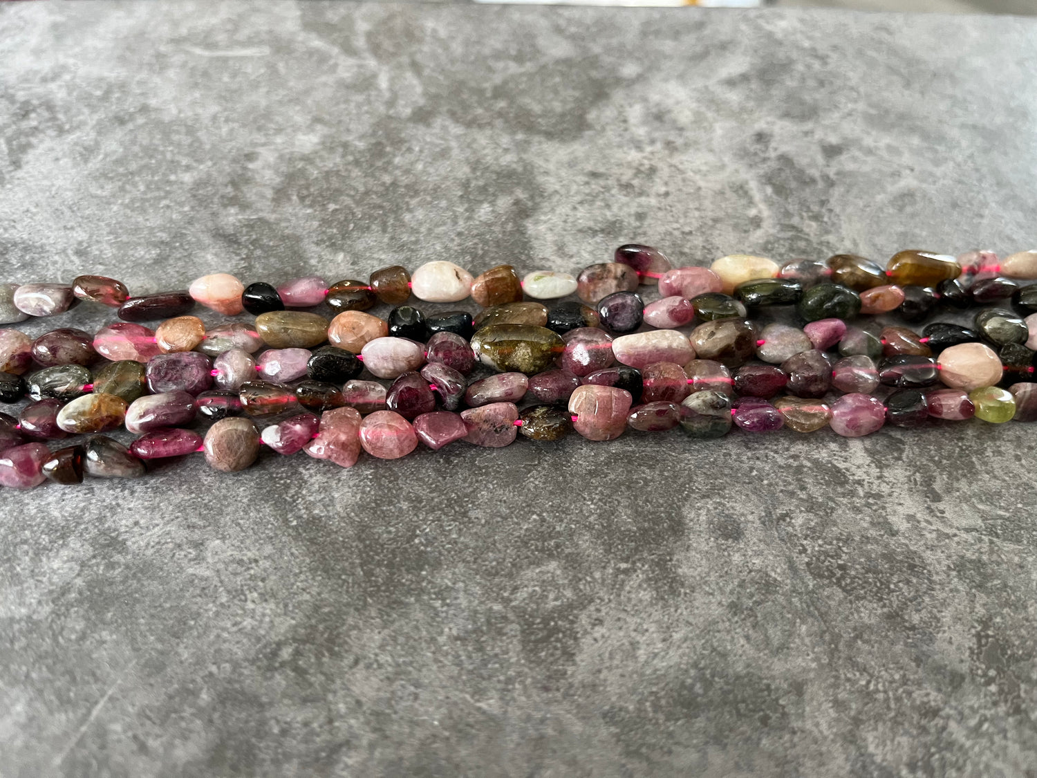 Mixed Colour Tourmaline | Nuggets Beads | 6-8mm