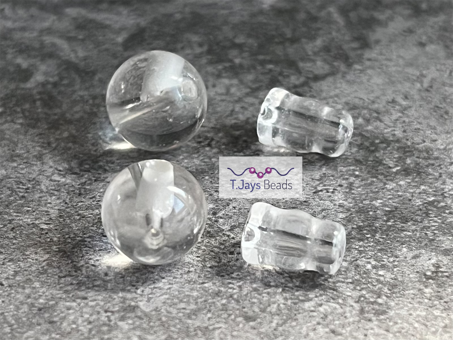 Crystal Quartz | Guru Beads | 8mm | A Grade