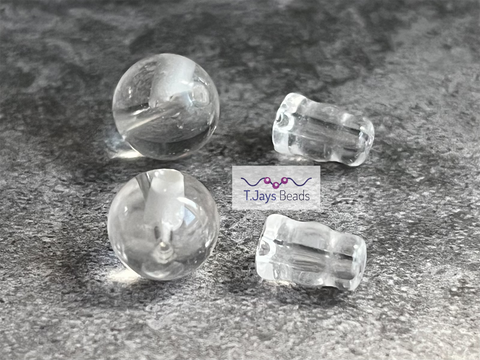 8mm Rock Crystal Quartz Guru Beads