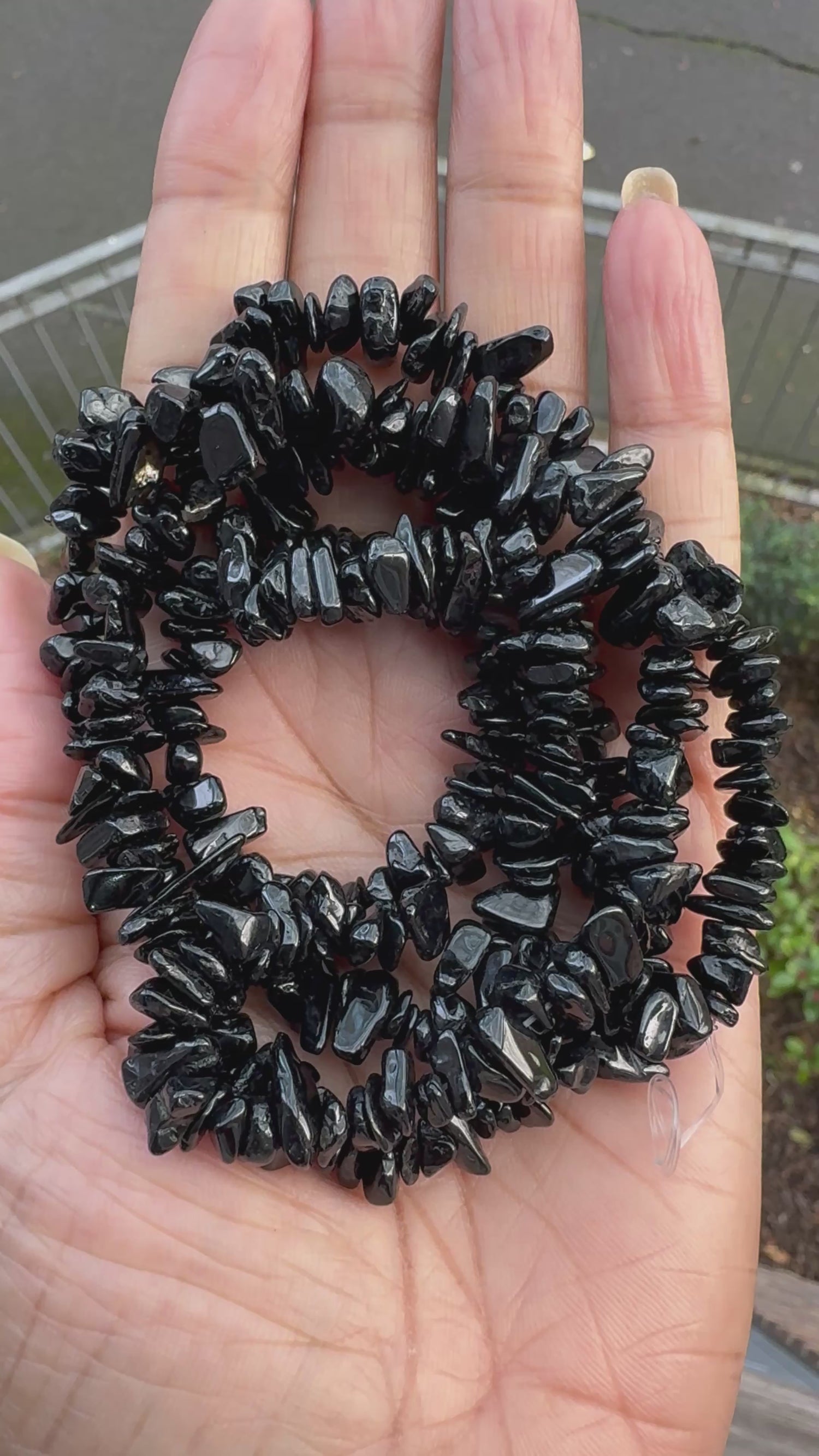 Black Tourmaline | Chip Beads | 5-8mm | 32" String