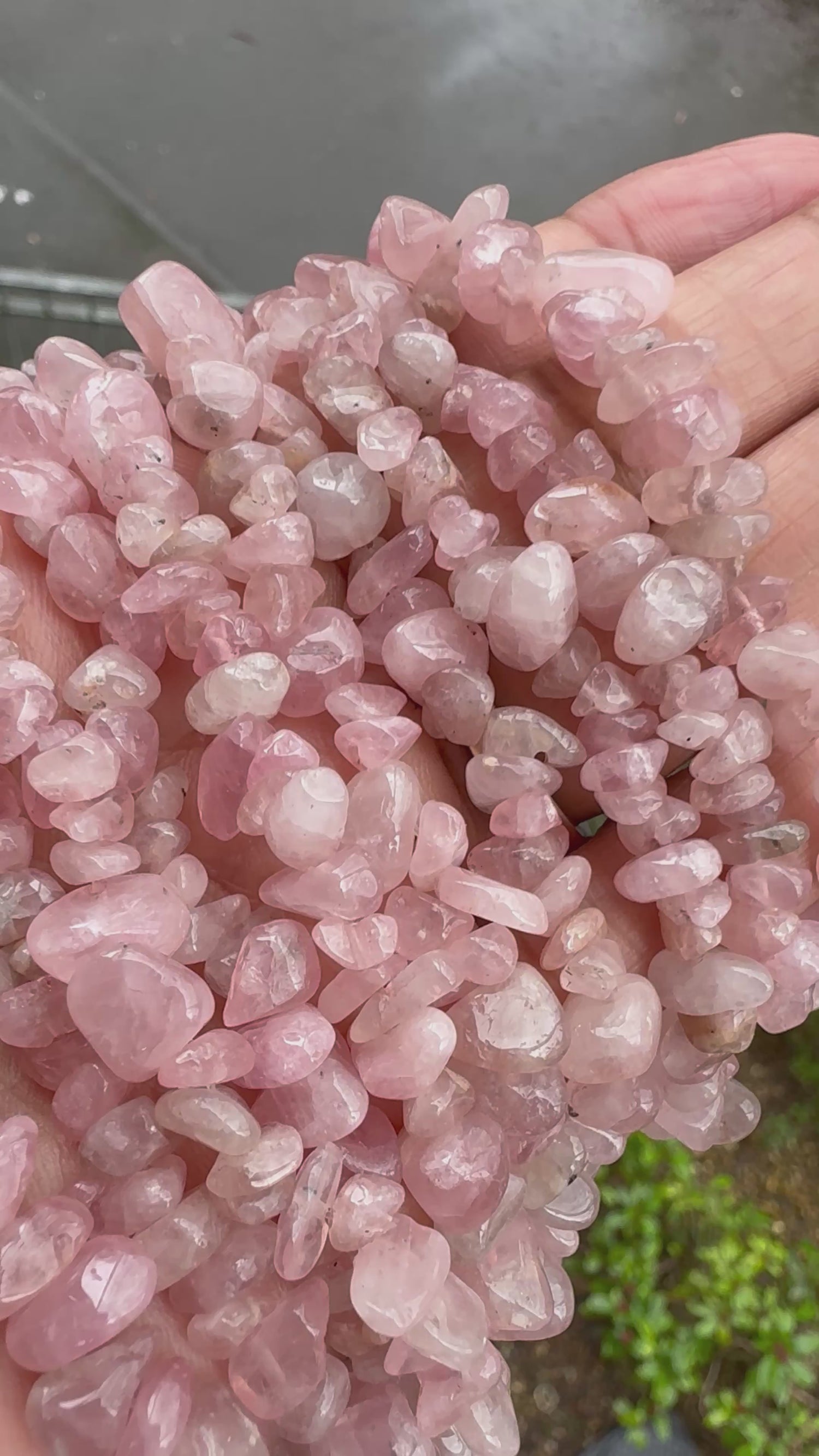 Madagascar Rose Quartz | Chip Beads | 5-8mm | 32" string