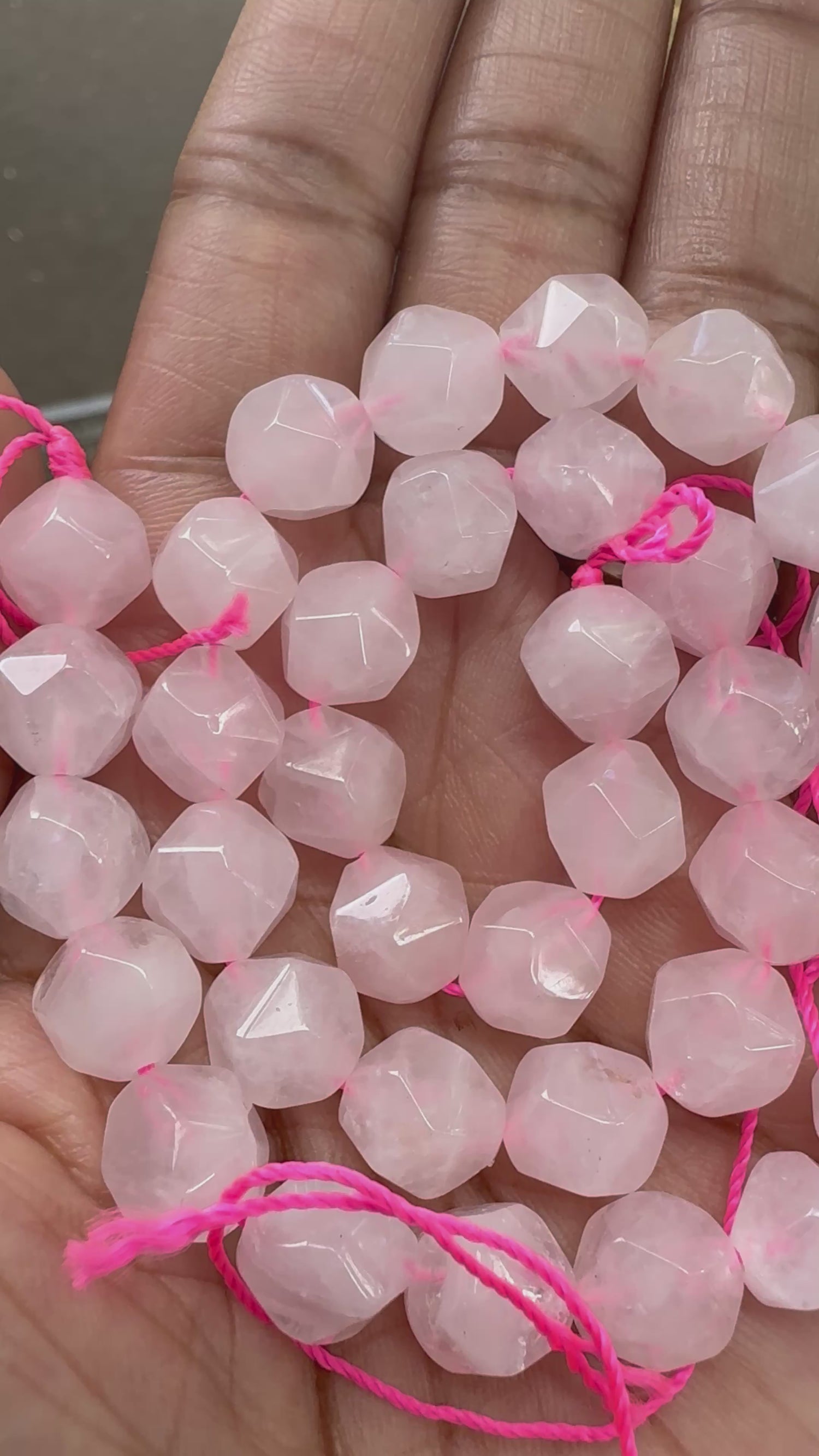 Rose Quartz | Faceted Round Beads | 10mm | B Grade