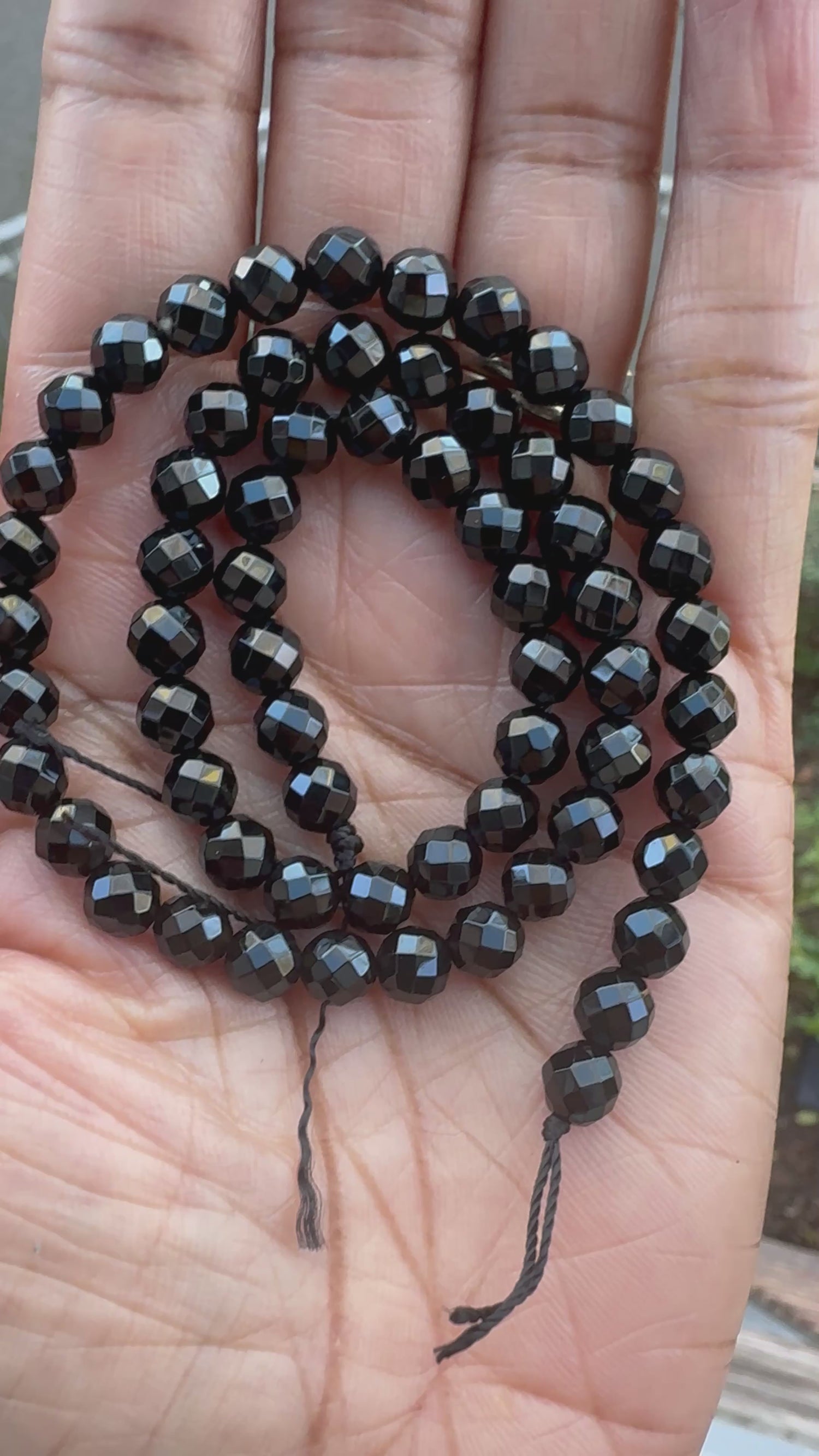 Black Onyx (Faceted)| Round Beads | 6mm | A Grade