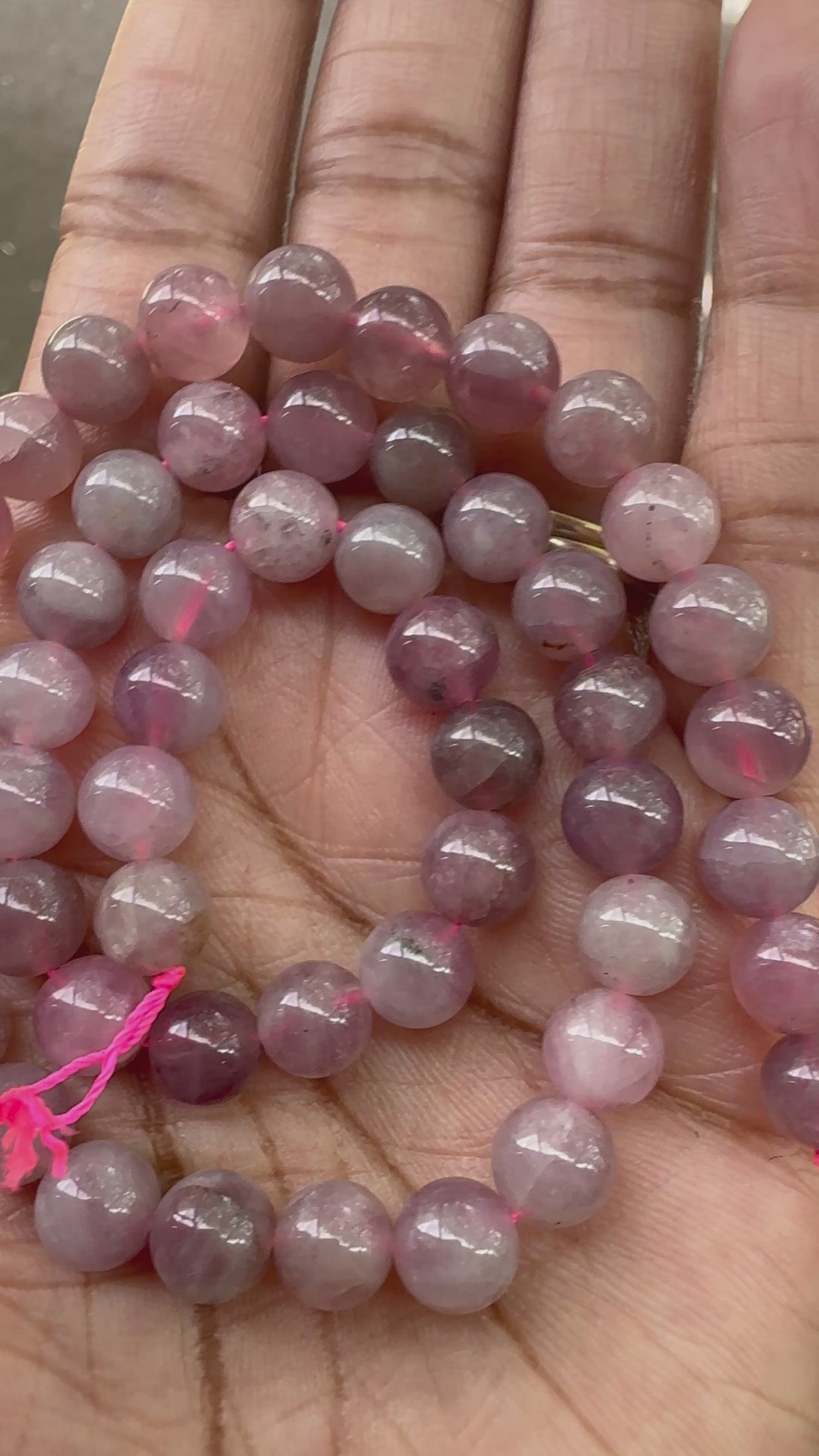 Purple Madagascar Rose Quartz | Round Beads | 8mm