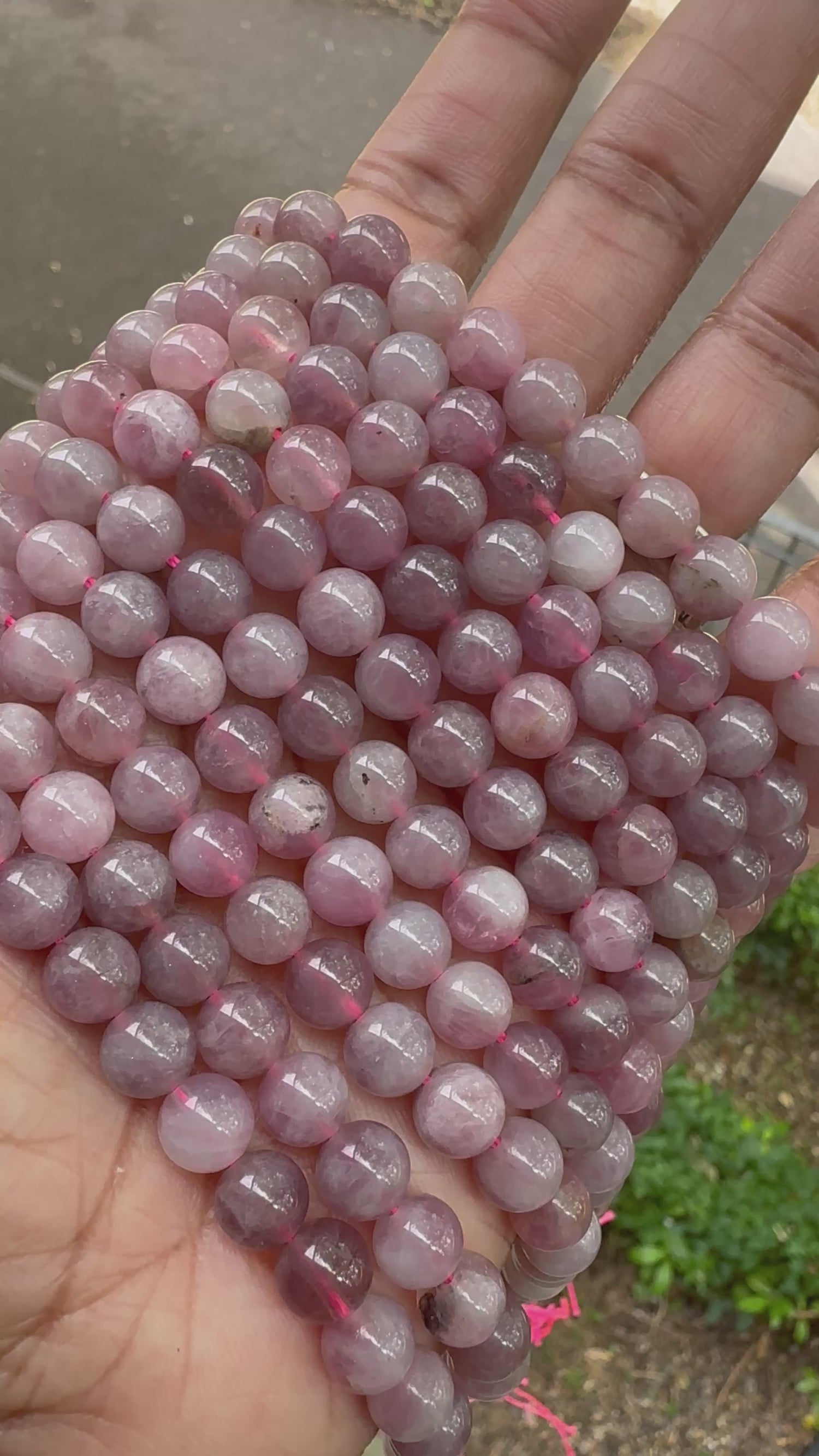 Purple Madagascar Rose Quartz | Round Beads | 8mm