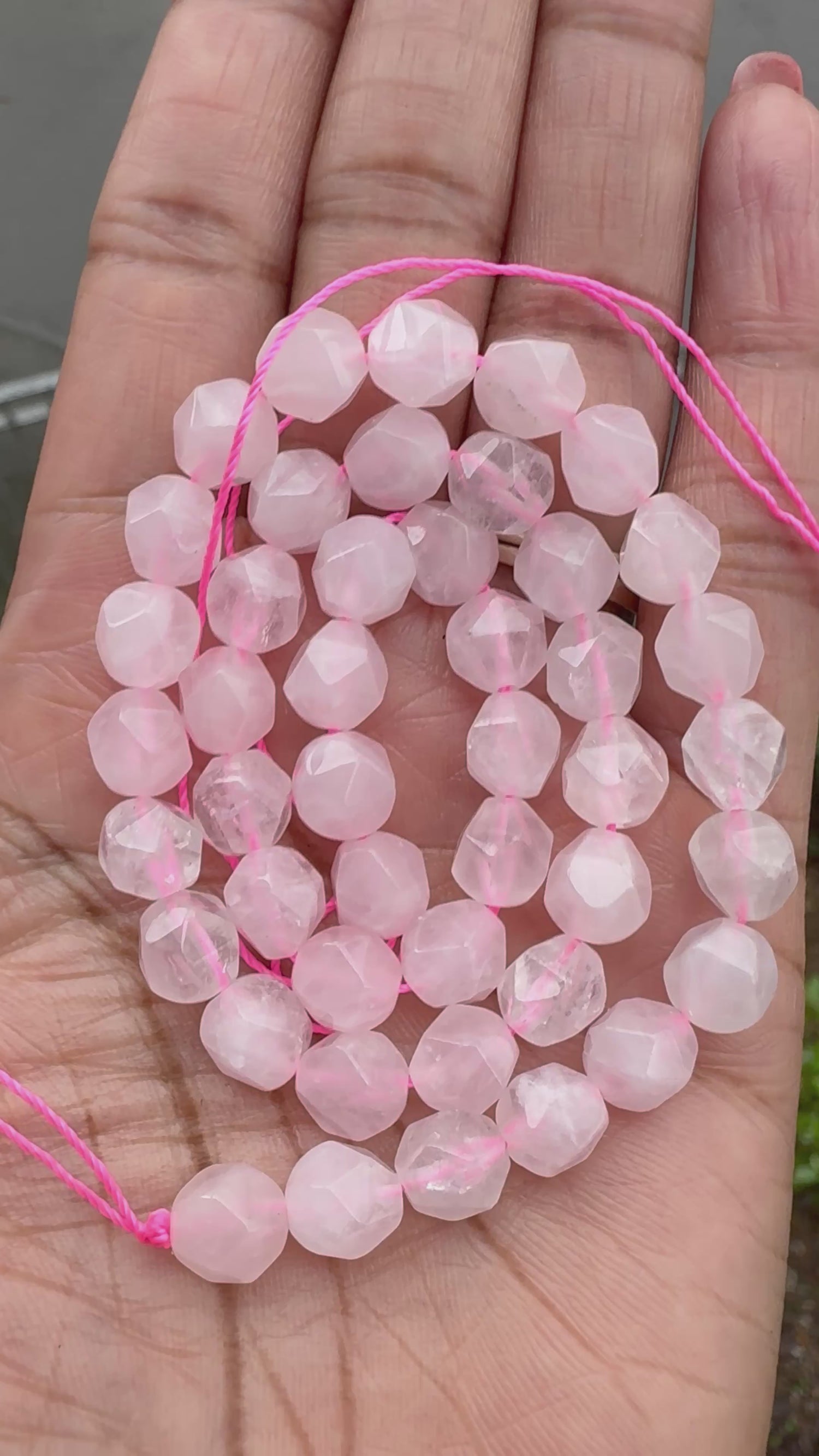 Rose Quartz | Faceted Round Beads | 8mm | B Grade