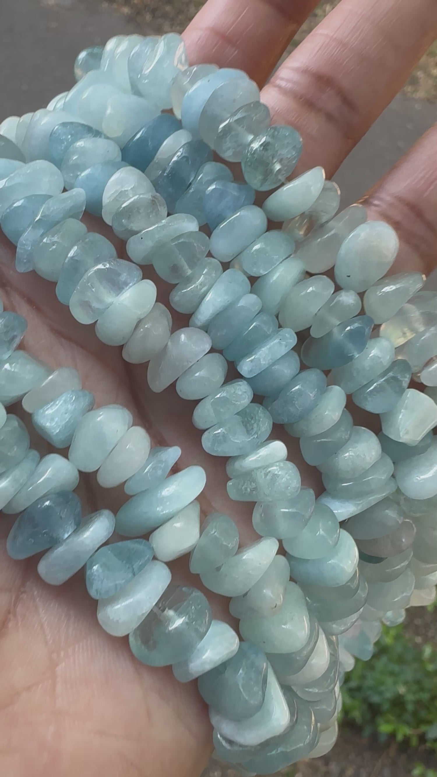 Aquamarine | Chip Beads | 6-12mm | 15" String