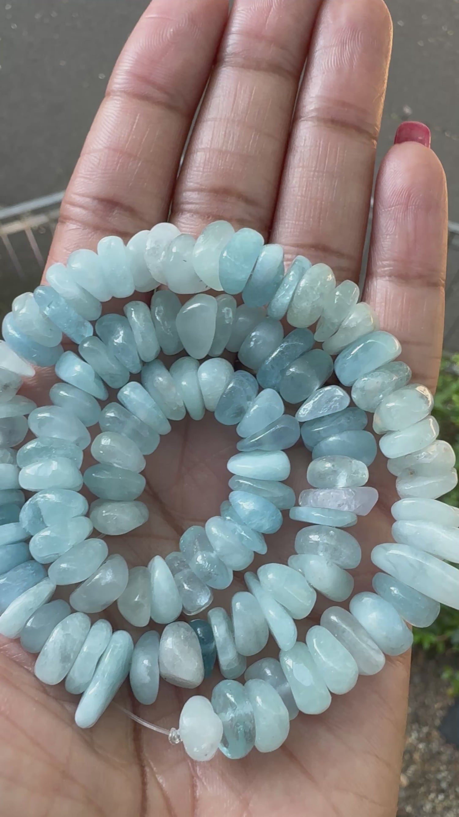 Aquamarine | Chip Beads | 6-12mm | 15" String