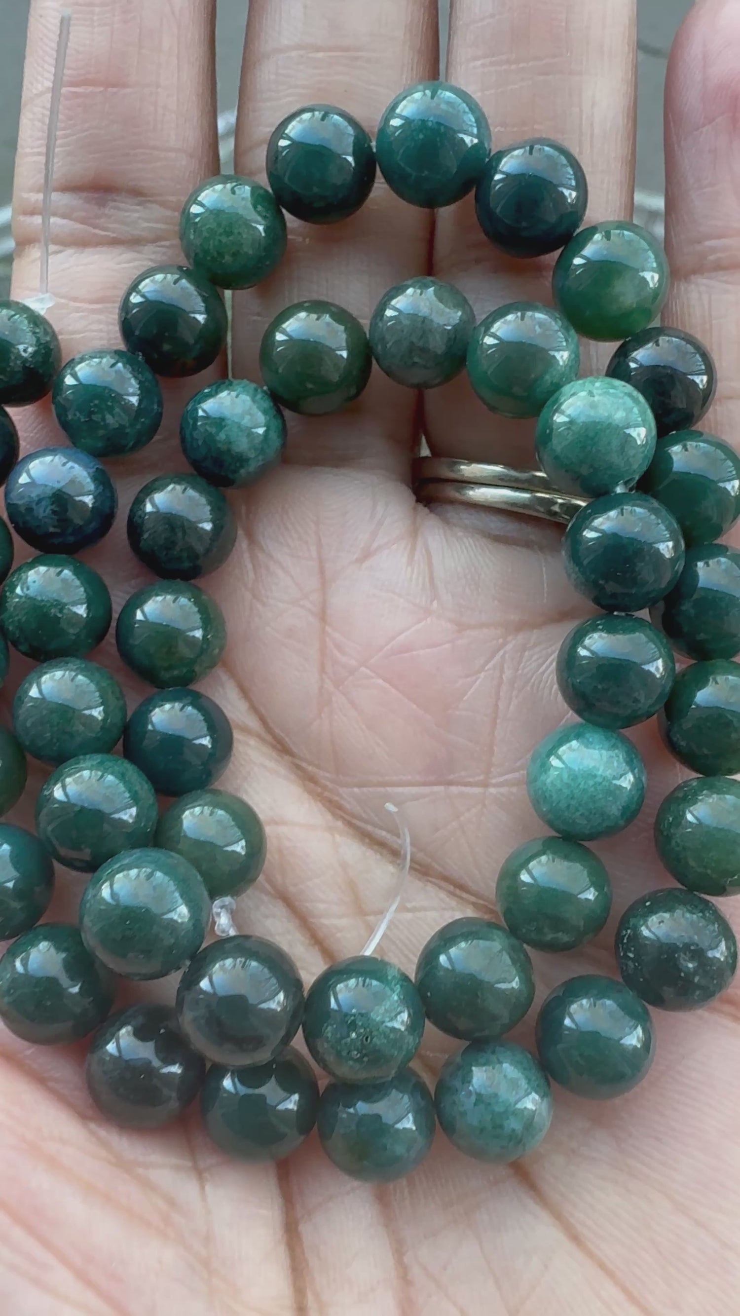 Moss Agate | Round Beads | 8mm