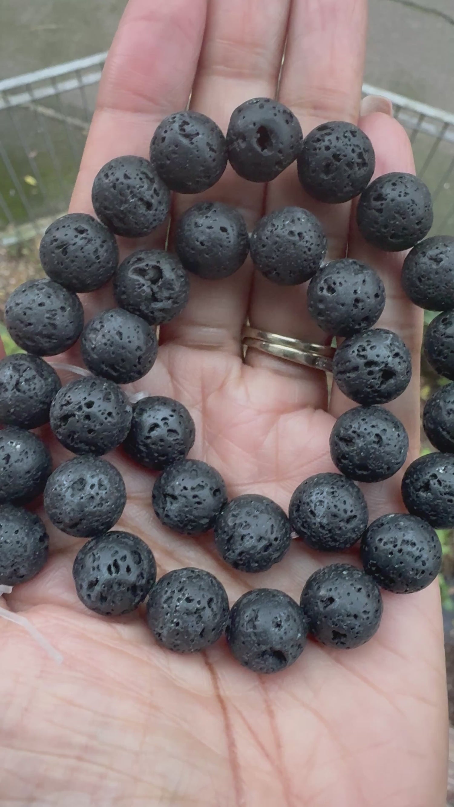 Lava Rock Stone | Round Beads | 12mm