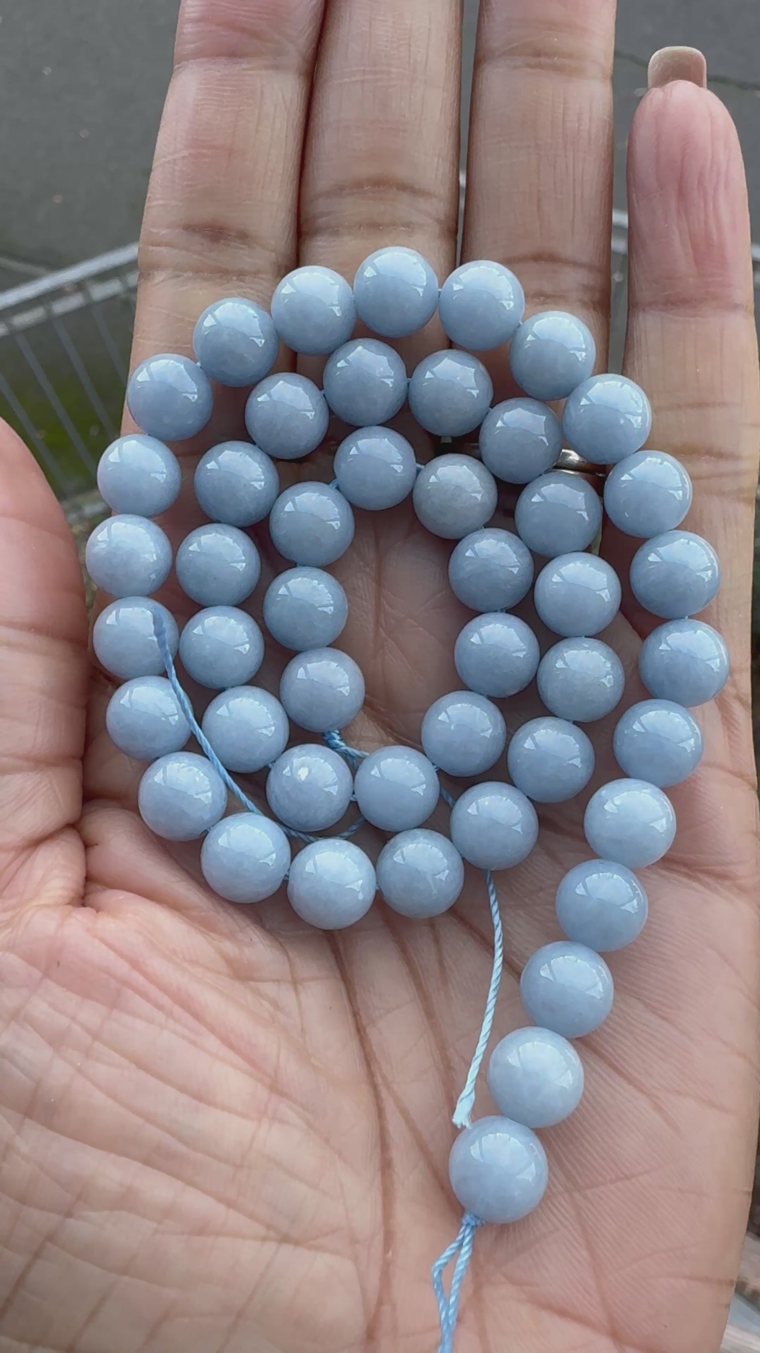 Angelite | | Round Beads | 8mm | A Grade