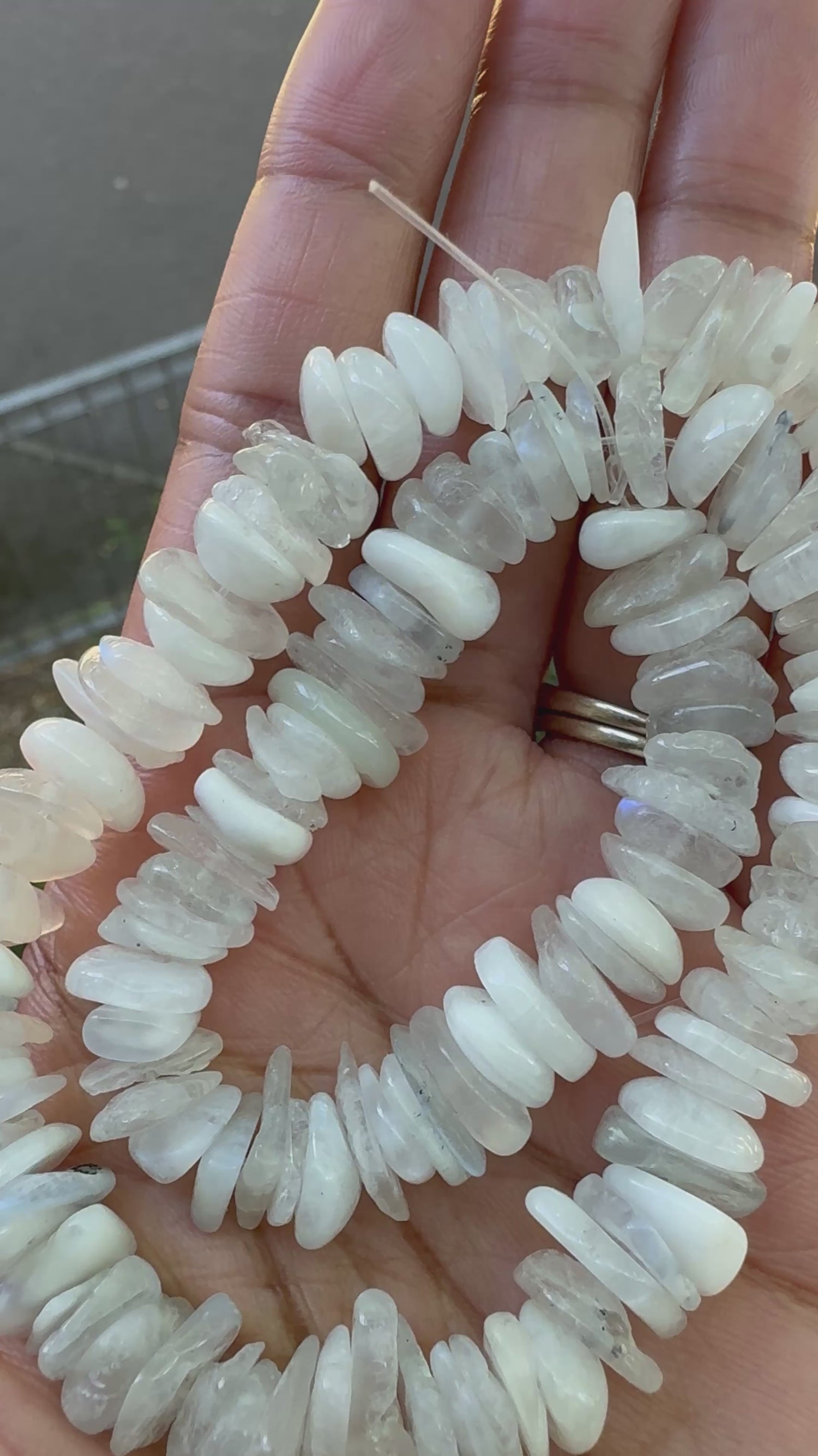 Moonstone | Chip Beads | 6-12mm | 15" String