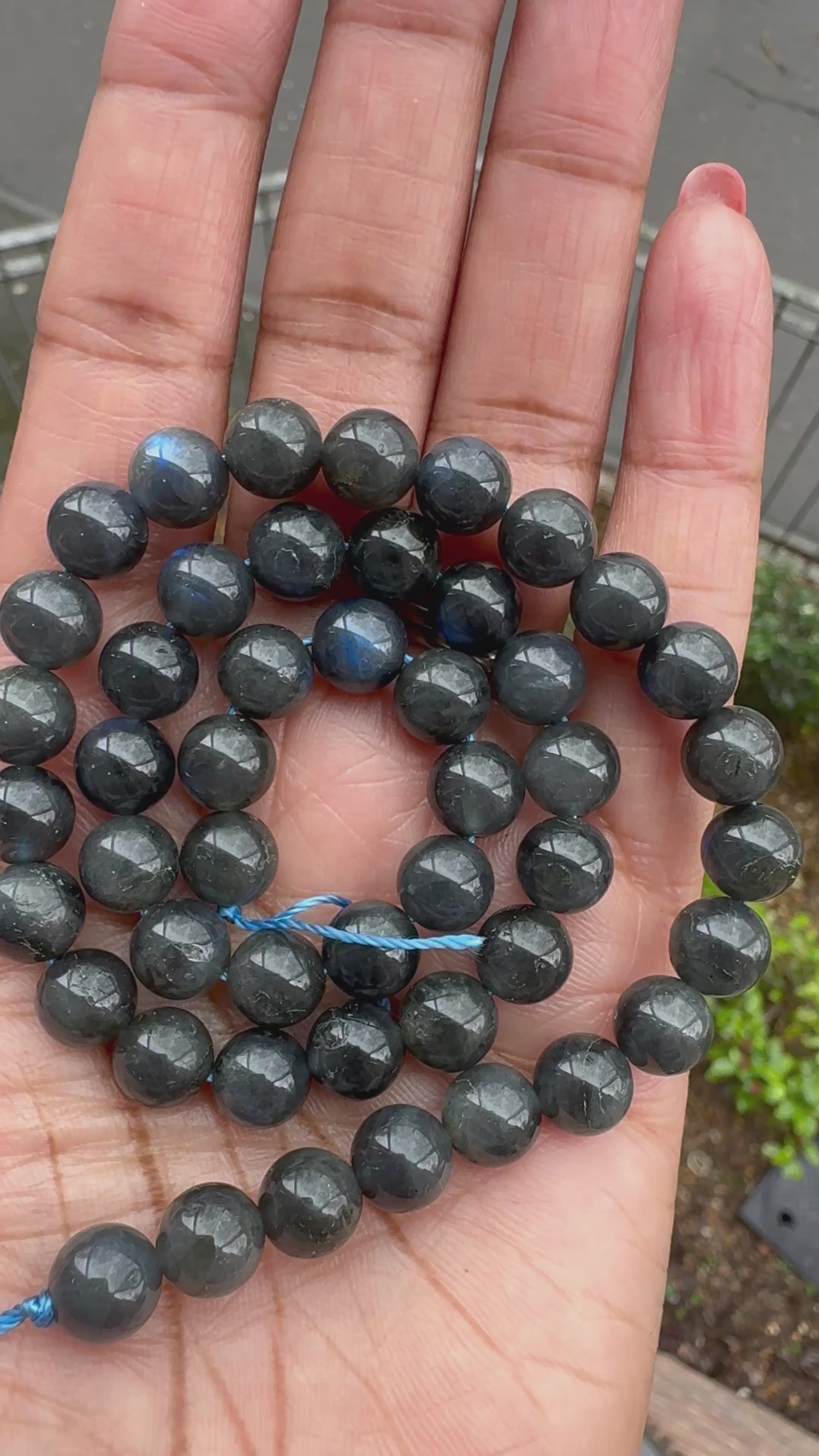 Labradorite | Black | Round Beads | 10mm | AA Grade