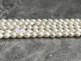 5-6mm White Freshwater Rice Pearl Beads | A Grade