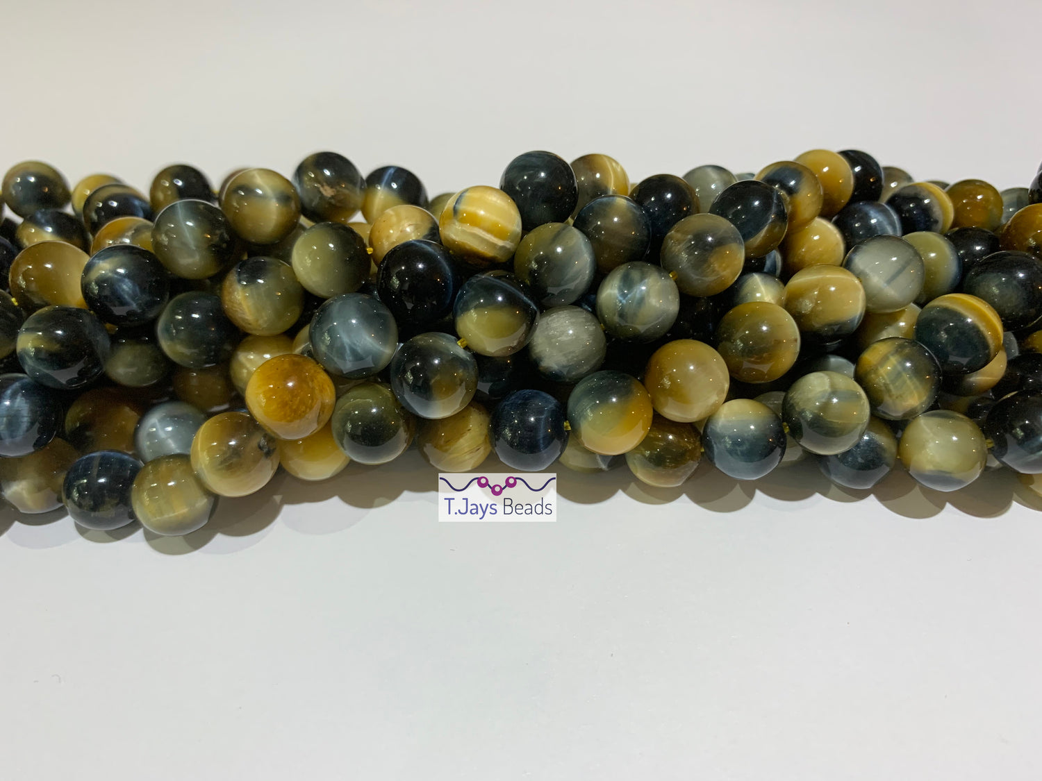 Tiger Eye (Dyed Blue) | Round Beads | 10mm | A Grade