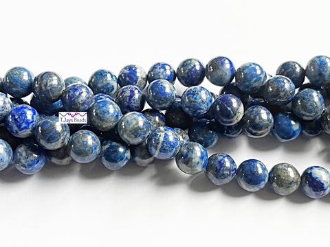 Natural Colour Lapis Lazuli Beads - A Grade - 10mm