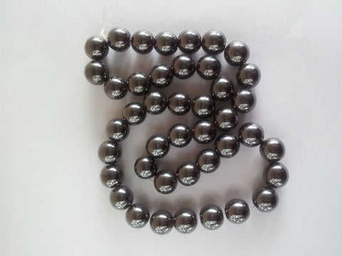 Magnetic Hematite Round Beads - 8mm