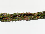 2mm Faceted Unakite Beads