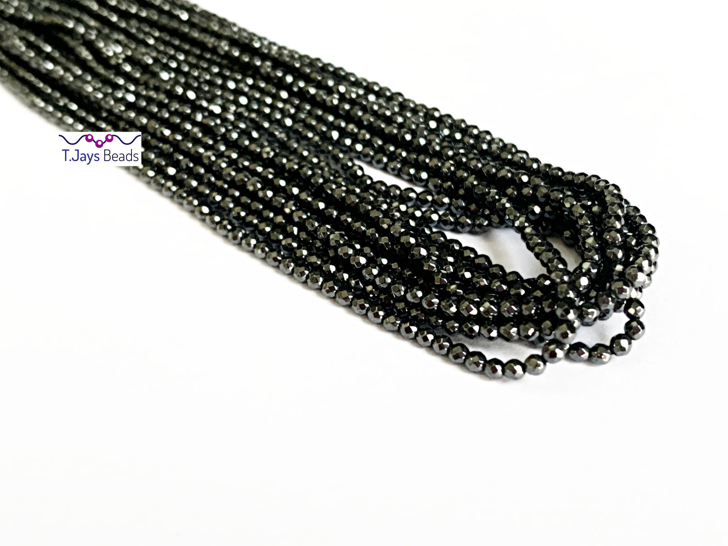 Hematite | Faceted Round Beads | 2mm