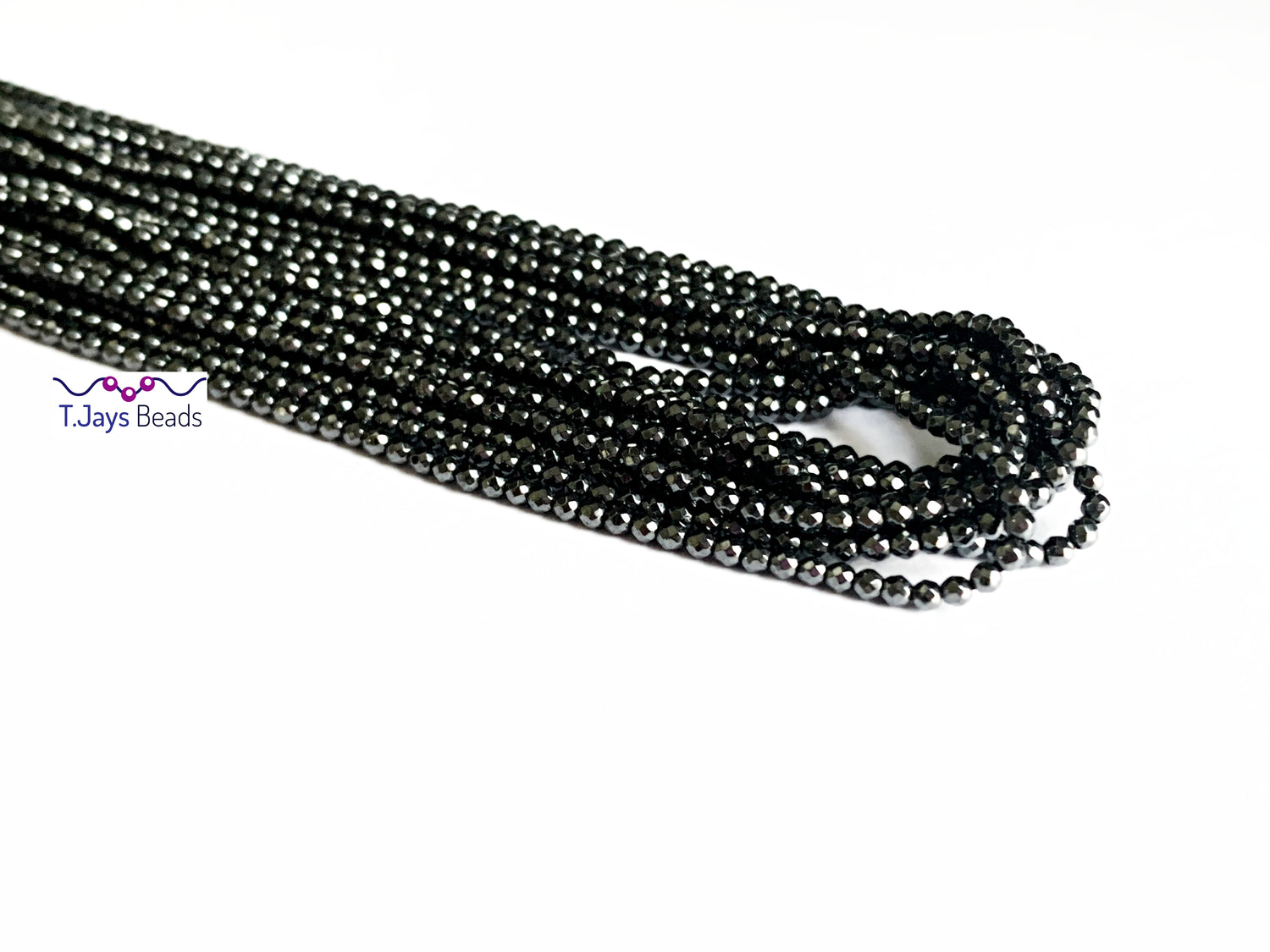 Hematite | Faceted Round Beads | 2mm