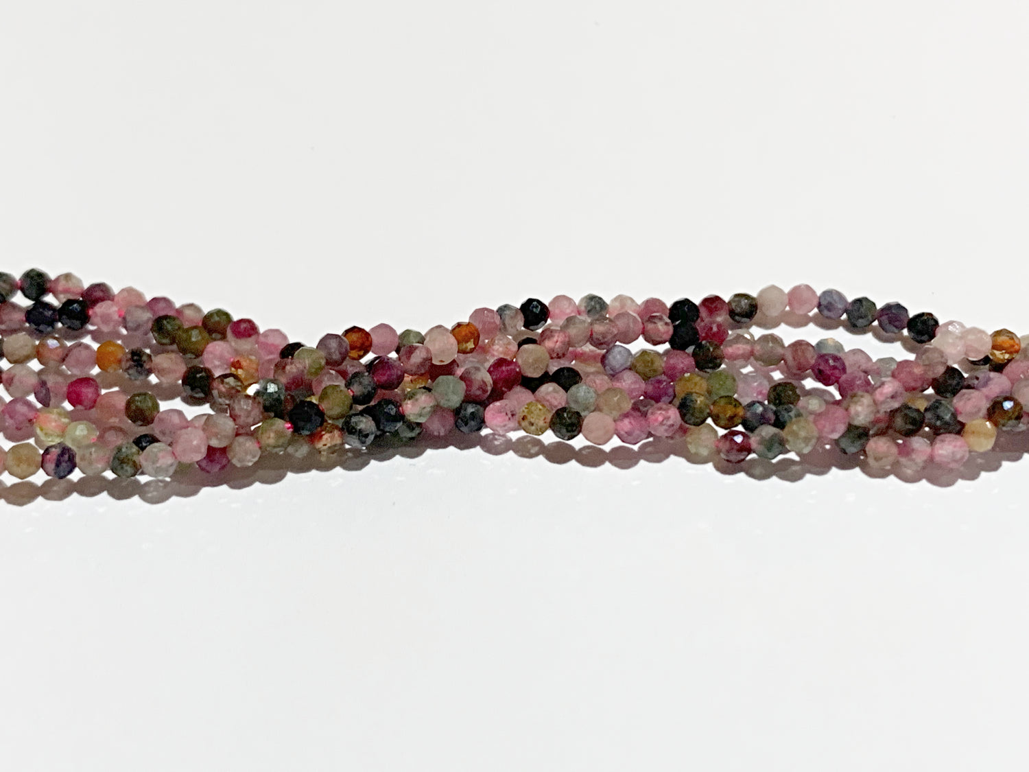 Mixed Colour Tourmaline Beads | Faceted Round Beads | 2mm