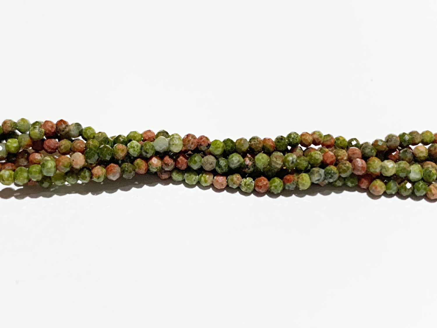 Unakite | faceted Round Beads | 2mm