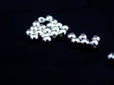 3mm Sterling Silver Round Spacer Beads x 50